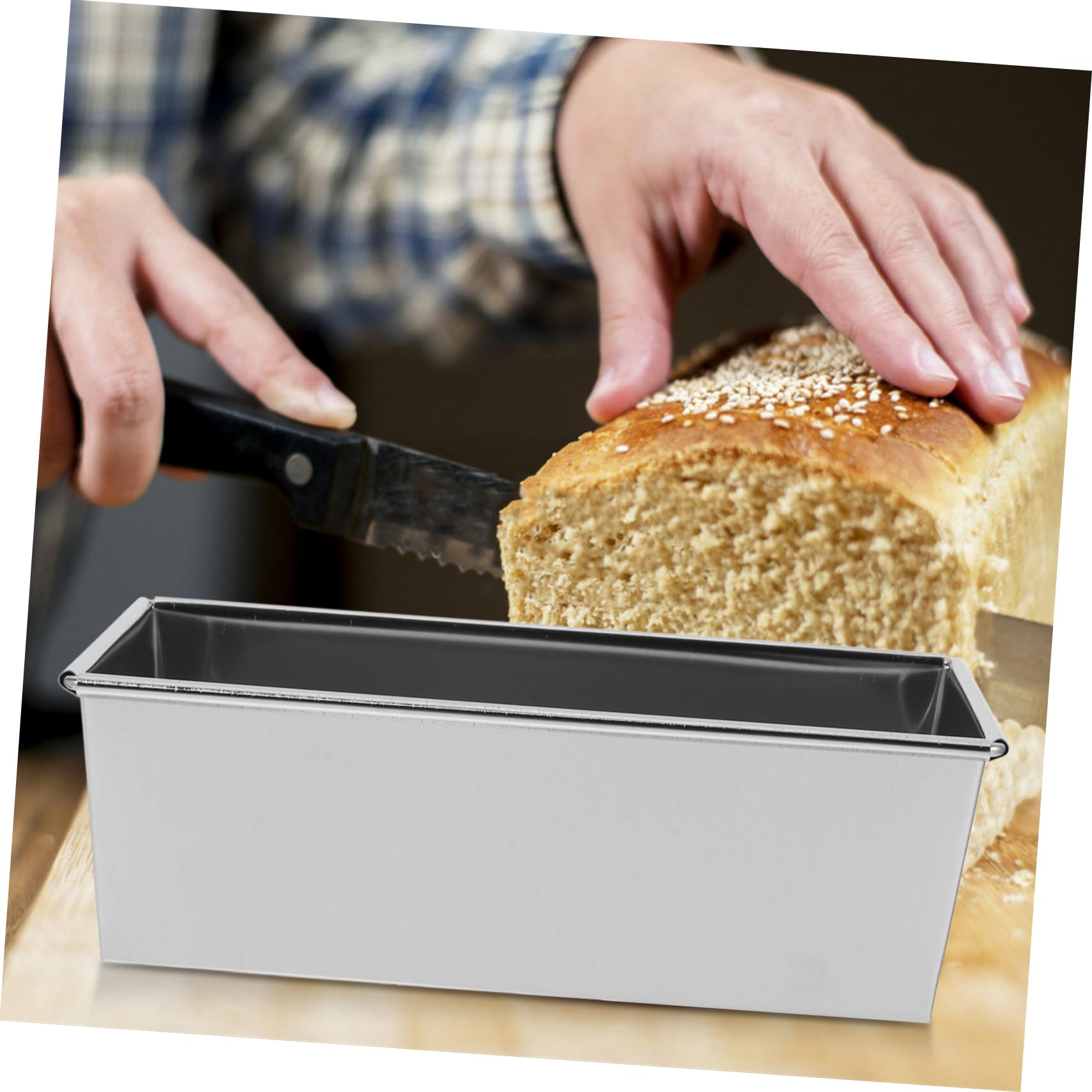 Amazon.co.jp: LALADEFIEE ステンレス製食パン型 ローフパン ノン